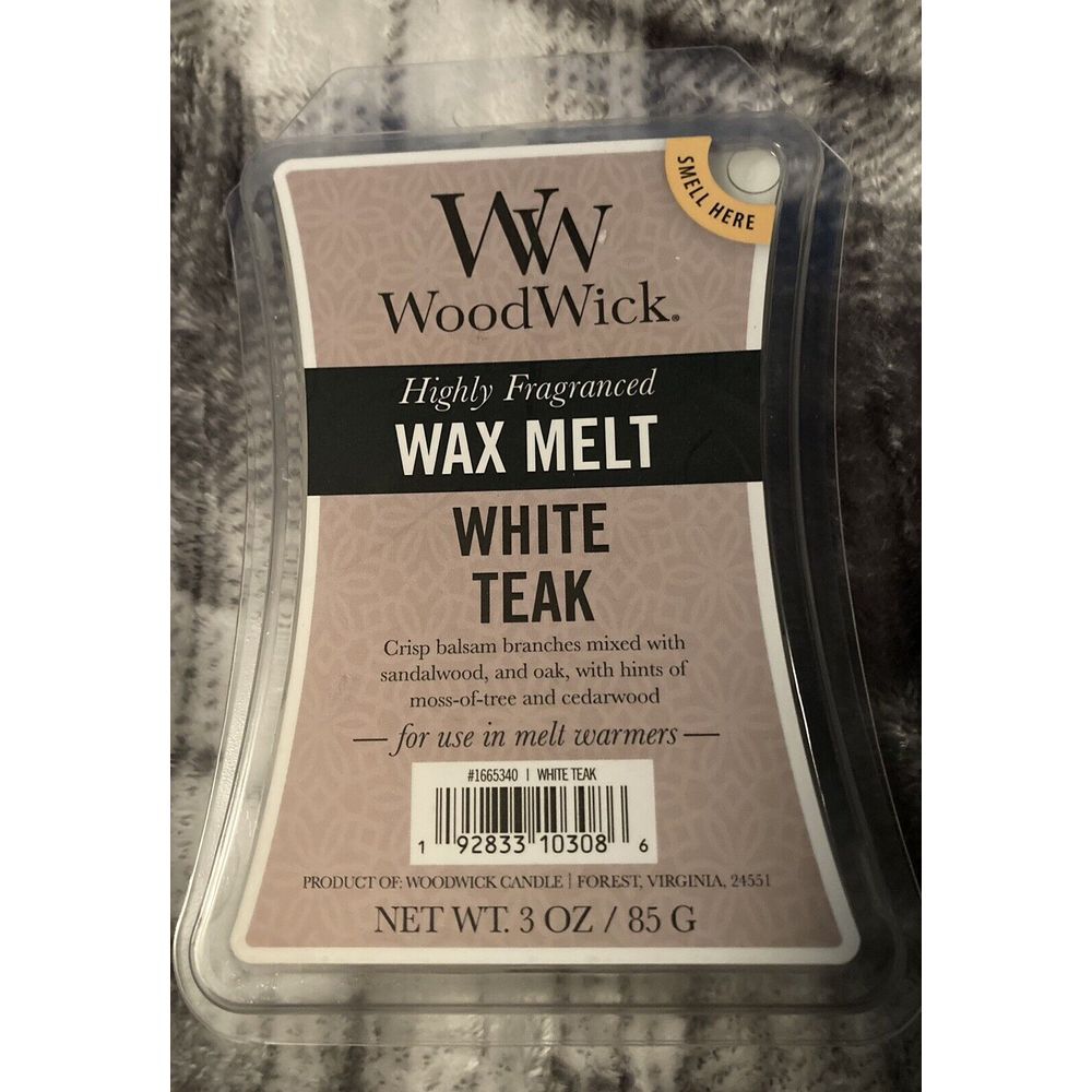 Woodwick White Teak Wax Melts New